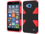 Microsoft Lumia 640 Case eForCity Dynamic Dual Layer [Shock Absorbing] Protection Hybrid Rubberized Hard PC Silicone Case Cover for Microsoft Lumia 640 Black