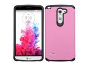 LG G3 Stylus Case eForCity Dual Layer [Shock Absorbing] Protection Hybrid Rubberized Hard PC Silicone Case Cover for LG G3 Stylus Pink Black