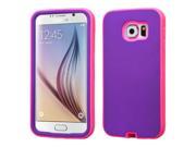 Samsung Galaxy S6 Case eForCity Verge Dual Layer [Shock Absorbing] Protection Hybrid Rubberized Hard PC Silicone Case Cover for Samsung Galaxy S6 SM G920 Purp