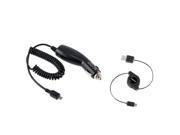 Car Charger Retract Cable Compatible with Samsung Galaxy S III S3 i9300 S 4 IV i9500
