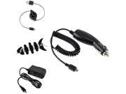 eForCity Black Travel Charger Black [2 in 1] Micro USB Cable Black Car Charger Micro USB Bundle Compatible With Motorola Xoom Xoom 2 Google Nexus 7 2012