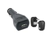 eForCity Black 1A USB Travel Charger Adapter and 1A USB Car Charger Adapter For Apple iPhone 6