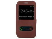Alcatel One Touch Fierce 2 7040T Pop Icon Case eForCity Folio Flip Leather Case Cover for Alcatel One Touch Fierce 2 7040T Pop Icon A564C Brown