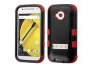 Motorola Moto E 2nd Gen Case eForCity Dual Layer [Shock Absorbing] Protection Hybrid Stand Rubberized Hard PC Silicone Case Cover for Motorola Moto E 2nd Gen