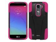 LG Escape 2 Logos Spirit 4G Case eForCity Dual Layer [Shock Absorbing] Protection Hybrid Stand PC Silicone Case Cover For LG Escape 2 Logos Spirit 4G Black Ho