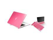 eForCity Pink Ultra thin Hard Plastic Snap in Rubber Coated Case Cover with Light Pink Silicone Keyboard Skin Shield compatible with Apple Macbook Pro with Reti