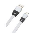 eForCity White 3ft Noodle Micro USB Data Sync Charge Cable For Samsung Sony Android Phone Amazon Kindle Fire Tablet