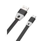 eForCity Black 3ft Noodle Micro USB Data Sync Charge Cable For Samsung Galaxy S6 S5 HTC One M9 M8 Cell Phone Tablet
