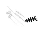 eForCity White Headset Mic Onoff Fishbone Wrap Compatible with Samsung© Galaxy S IV S4 i9500 I9300 Note 2