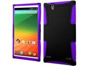 ZTE Lever LTE Case eForCity Dual Layer [Shock Absorbing] Protection Hybrid PC Silicone Case Cover For ZTE Lever LTE Black Purple