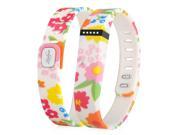 eForCity Replacement Wristband Bracelet for Wireless Activity Tracker Fitbit Flex w Double Clasp Flower Size S