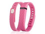 eForCity Replacement Wristband Bracelet for Wireless Activity Tracker Fitbit Flex w Double Clasp Pink Size S