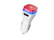 eForCity 3.1A 2 Port Car Charger Adapter [Dual USB Port] Compatible with Motorola Moto E X LG G4 G3 Sony Apple Samsung White Red