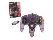 TTX Tech Wired Controller For Nintendo 64 System Clear Purple