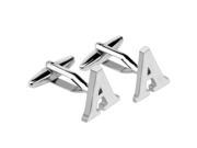 Zodaca Initial A Alphabet Letter Silver Copper Cufflinks Fathers Day Wedding Birthday Party Cuff Links