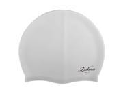 eForCity Premium Solid Silicone Elastic Flexible Durable Waterproof Swimming Hat Comfortable Swim Cap for Unisex Adult Men Women Silver