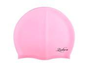 eForCity Premium Solid Silicone Elastic Flexible Durable Waterproof Swimming Hat Comfortable Swim Cap for Unisex Adult Men Women Pink