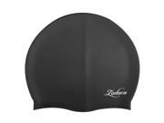 eForCity Premium Solid Silicone Elastic Flexible Durable Waterproof Swimming Hat Comfortable Swim Cap for Junior Kids Children Boys Girls Black