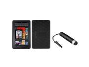 eForCity Transparent Smoke Solid Hole Pattern Gummy Case Blk Mini Stylus compatible with Kindle Fire