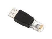 eForCity USB Type A to RJ45 Ethernet Adapter F M Black
