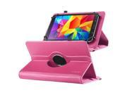 eForCity 360 Degree Rotating Swivel PU Leather Flip Case Stand For Samsung Galaxy Tab 3 7 inch Tab 4 7 inch more 7 Tablet Hot Pink