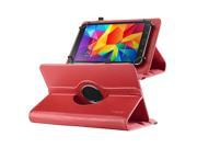 eForCity 360 Degree Rotating Swivel PU Leather Flip Case Stand For Samsung Galaxy Tab 3 7 inch Tab 4 7 inch more 7 Tablet Red