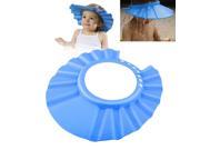 eForCity Baby Kid Children Soft Shampoo Bath Shower Cap Hat EVA Hair Waterproof Shield Adjustable 37 41 cm Blue