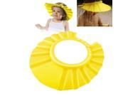 eForCity Baby Kid Children Soft Shampoo Bath Shower Cap Hat EVA Hair Waterproof Shield Adjustable 37 41 cm Yellow