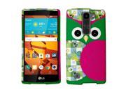 LG Volt 2 Case eForCity Owl Rubberized Hard Snap in Case Cover For LG Volt 2 Green Hot Pink