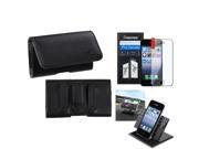 eForCity Film Holder Black Gray Textured Horizontal Pouch 2903 for Apple iPhone 5 5C 5S iPod touch