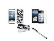 Apple iPod Touch 5th Gen 6th Gen Case eForCity Fusion Zebra Dual Layer [Shock Absorbing] Protection Hybrid PC Silicone Case Cover Compatible With Apple iPod To