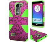 eForCity Dynamic Leopard Dual Layer [Shock Absorbing] Protection Hybrid Rubberized Hard PC Silicone Case Cover ForLG Destiny Leon Power Risio Sunset T