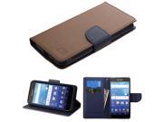 Kyocera Hydro Wave Case eForCity Stand Folio Flip Leather [Card Slot] Wallet Flap Pouch Case Cover For Kyocera Hydro Wave Brown Dark blue