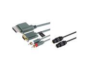HD VGA Cable with Digital Optical Audio Port Digital Optical Audio Toslink Cable for Xbox 360 by eForCity