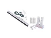 eForCity White Remote Control Dual Charging Station Wired Sensor Bar Compatible with Nintendo Wii