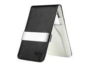 eForCity Black White Mens Faux Genuine Leather Silver Money Clip Wallets ID Credit Card Holder