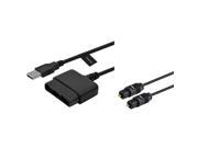 eForCity PS2 Controller Adapter Cable Black Digital Optical Audio TosLink Cable Molded M M Bundle Compatible With Sony PlayStation 2 PS2 PlayStation 3