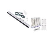 eForCity Wired Sensor Bar White 4 Port Charging Station w 4 Battery Compatible With Nintendo Wii