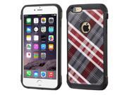 Apple iPhone 6 Plus 6s Plus 5.5 inch Case eForCity Diagonal Plaid Dual Layer Protection Hybrid Rubberized Hard PC Silicone Case Cover For Apple iPhone 6 P