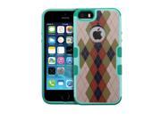 Apple iPhone 5 5s Case eForCity Argyle Rubberized Hard Snap in Case Cover For Apple iPhone 5 5s Brown Green