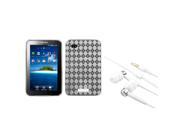 eForCity T Clear Argyle Candy Skin Cover White Headset compatible with Samsung© Galaxy Tab P1000