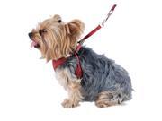 Burgundy Comfort Soft Pet Dog Puppy Leash Lead With Mesh Harness Girth Vest Small S