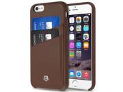 Apple iPhone 6 6s Case CobblePro Leather [Card Slot] Wallet Flap Pouch Case Cover Compatible With Apple iPhone 6 6s Brown