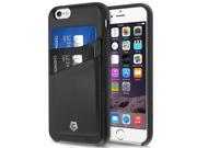 Apple iPhone 6 6s Case CobblePro Leather [Card Slot] Wallet Flap Pouch Case Cover Compatible With Apple iPhone 6 6s Black