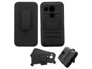 LG Google Nexus 5 Case eForCity Car Armor Dual Layer [Shock Absorbing] Protection Hybrid PC Silicone Holster Case Cover For LG Google Nexus 5 D820 D821 Blac