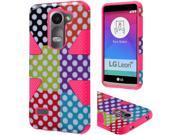 eForCity Dynamic Polka Dots Dual Layer Protection Hybrid Rubberized Hard PC Silicone Case Cover For LG Destiny Leon Power Risio Sunset Tribute 2 Hot