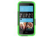 HTC Desire 520 Case eForCity Dual Layer [Shock Absorbing] Protection Hybrid Stand PC Silicone Case Cover For HTC Desire 520 Black Green
