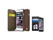 Apple iPhone 6 6s Case CobblePro Stand Folio Flip Leather [Card Slot] Wallet Flap Pouch Case Cover Compatible With Apple iPhone 6 6s Brown