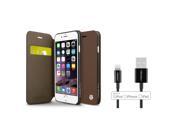 Apple iPhone 6 6s Case CobblePro Stand Folio Flip Leather [Card Slot] Wallet Flap Pouch Case Cover Compatible With Apple iPhone 6 6s Brown