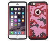 eForCity Camouflage Dual Layer Protection Hybrid Rubberized Hard PC Silicone Case Cover With Diamond For Apple iPhone 6 Plus 6s Plus 5.5 inch Hot Pink Blac